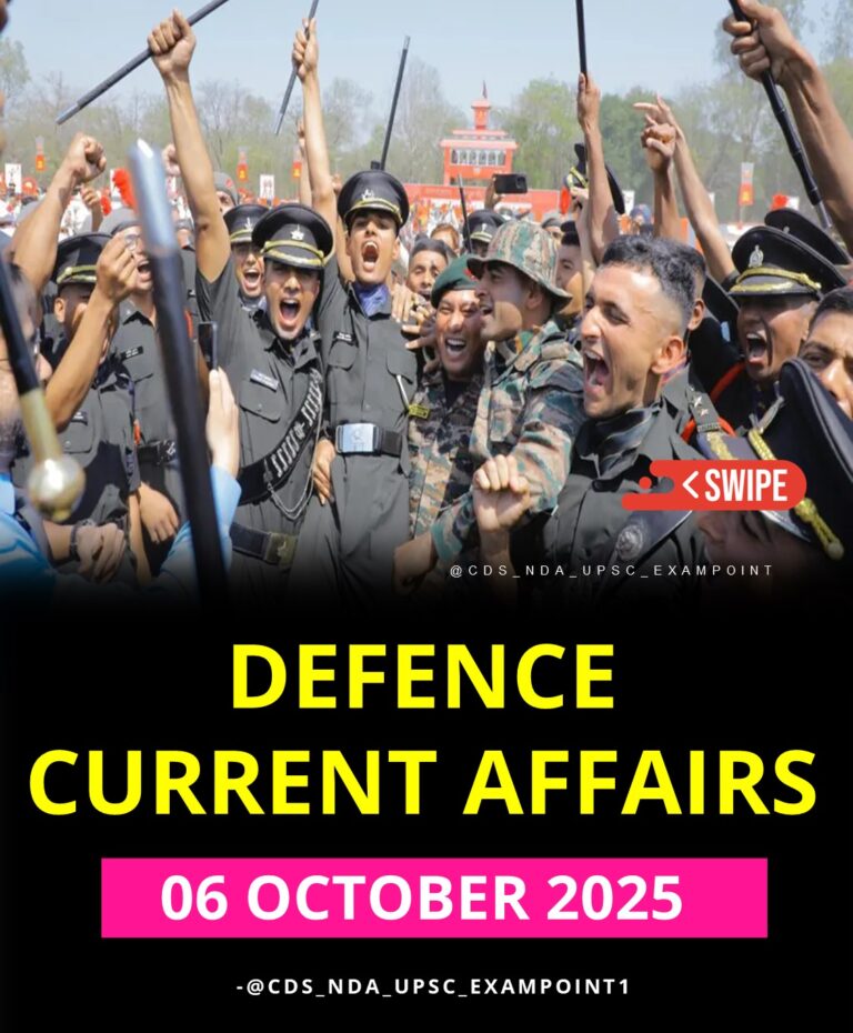 06 OCTOBER 2025 IMPORTANT CURRENT AFFAIRS